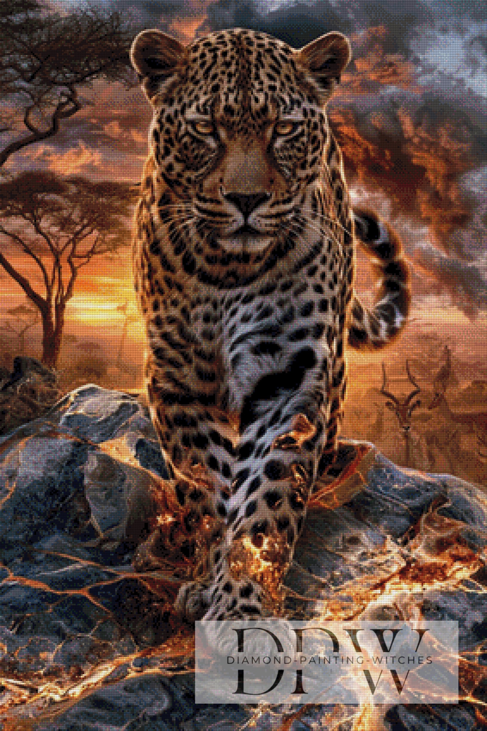Leopard im Feuerhimmel by Maggie mit 160 Farben