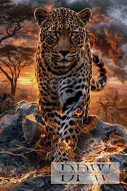 Leopard im Feuerhimmel by Maggie mit 160 Farben