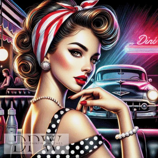 Rockabilly by Casalla Vendetta, 80x80cm mit 325 Farben DPW-809