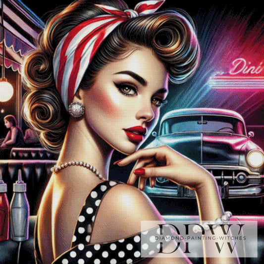 Rockabilly by Casalla Vendetta, 80x80cm mit 325 Farben DPW-809