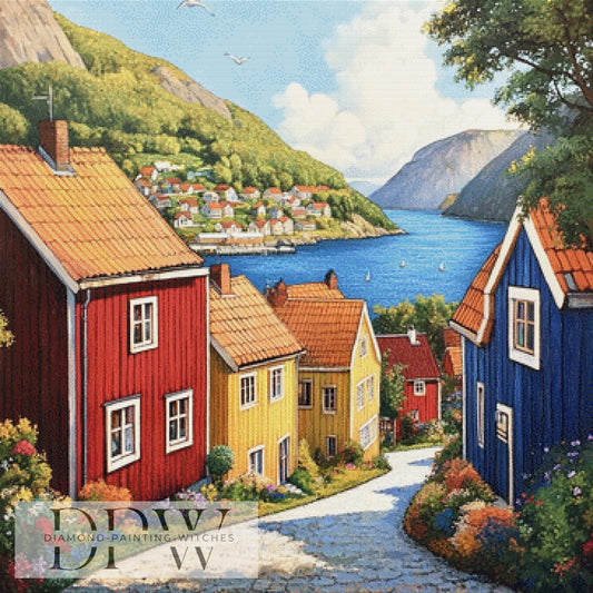 Hardangerfjord by Luna, 90x90cm mit 275 Farben DPW-816