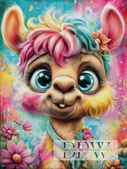 Regenbogen-Lama by _Sweet_Loco_AI mit 380 Farben