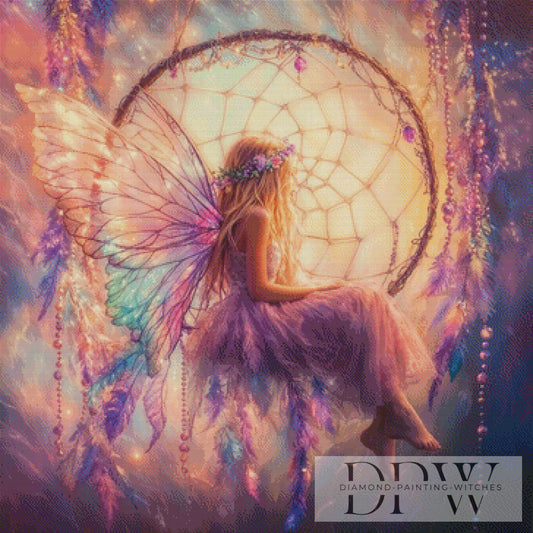 Dreamcatcher fairy by ellufija 90x90cm mit 190 Farben DPW-826