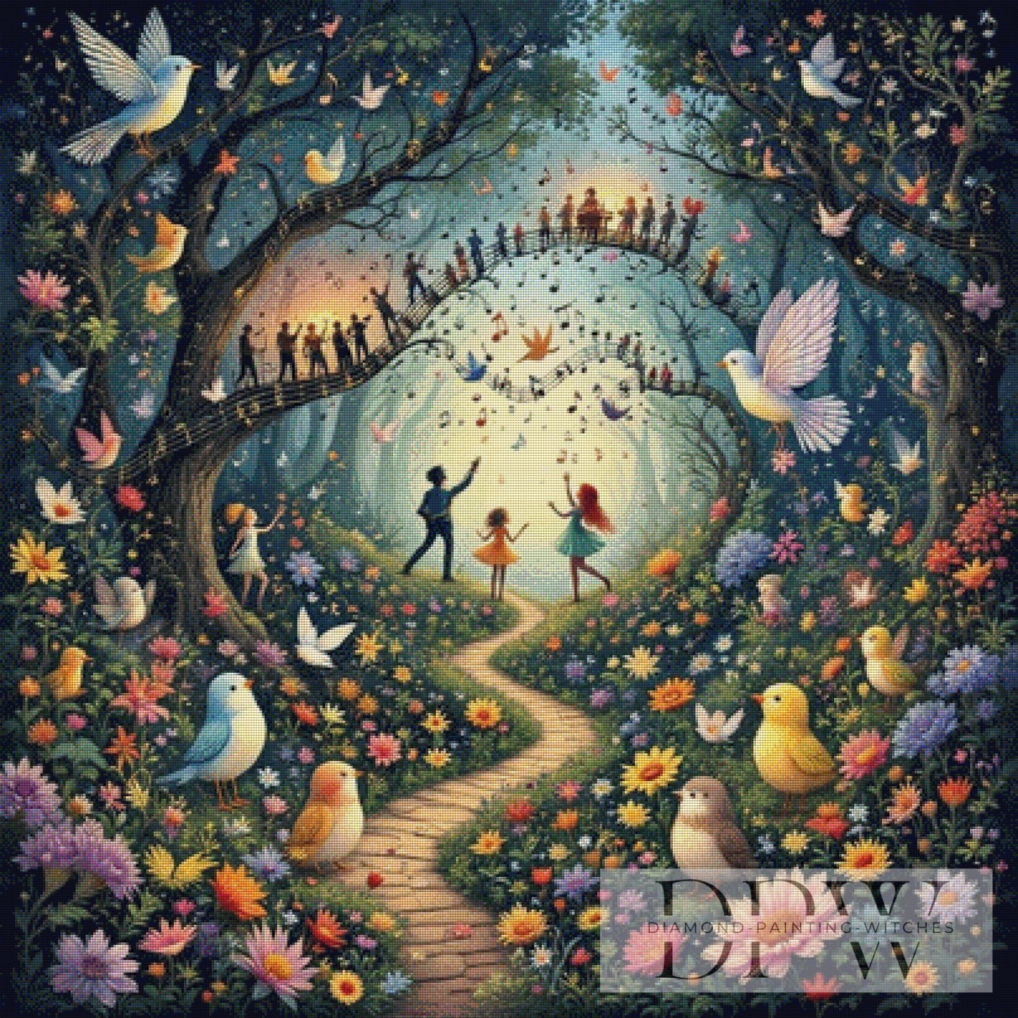 Musik liegt in der Luft by QN 100x100cm mit 300 Farben DPW-827