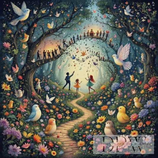 Musik liegt in der Luft by QN 100x100cm mit 300 Farben DPW-827