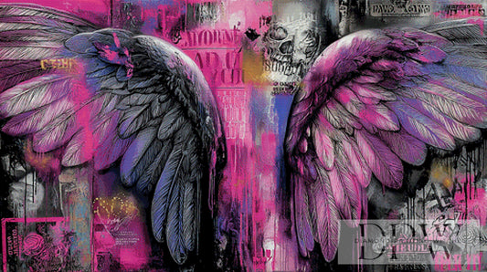 Pink wings by Catill 125x70cm mit 190 Farben DPW-830