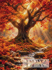 Alter schöner Herbstbaum by Elly_A.I. mit 180 Farben