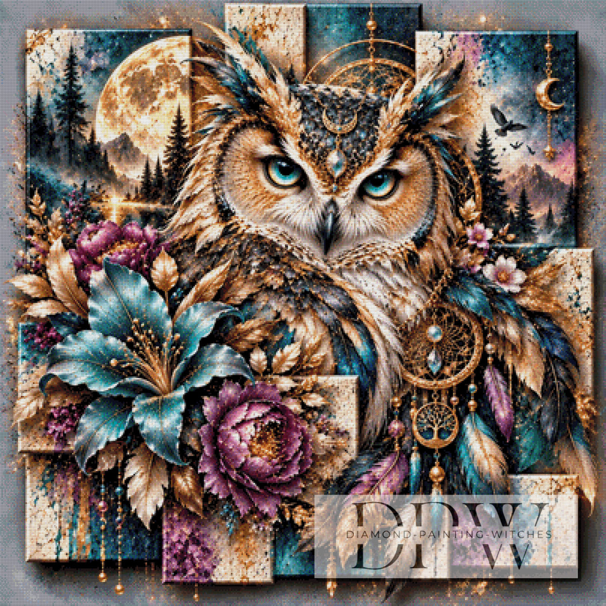 Panel Dreams - Eule by theA.art mit 270 Farben