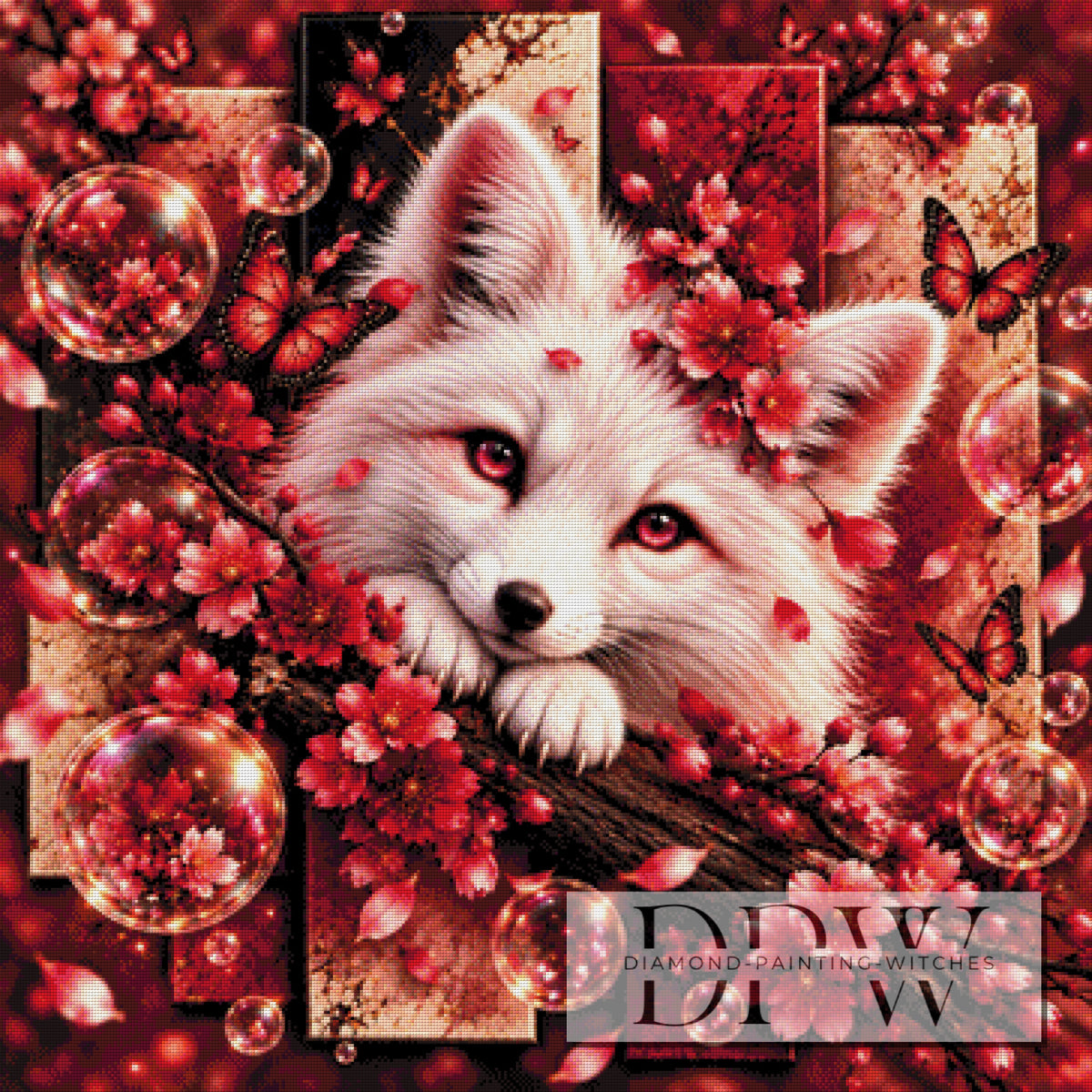 Panel Dreams - Weißer Fuchs by theA.art mit 180 Farben