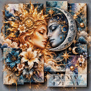 Panel Dreams - Sonne & Mond by theA.art mit 260 Farben