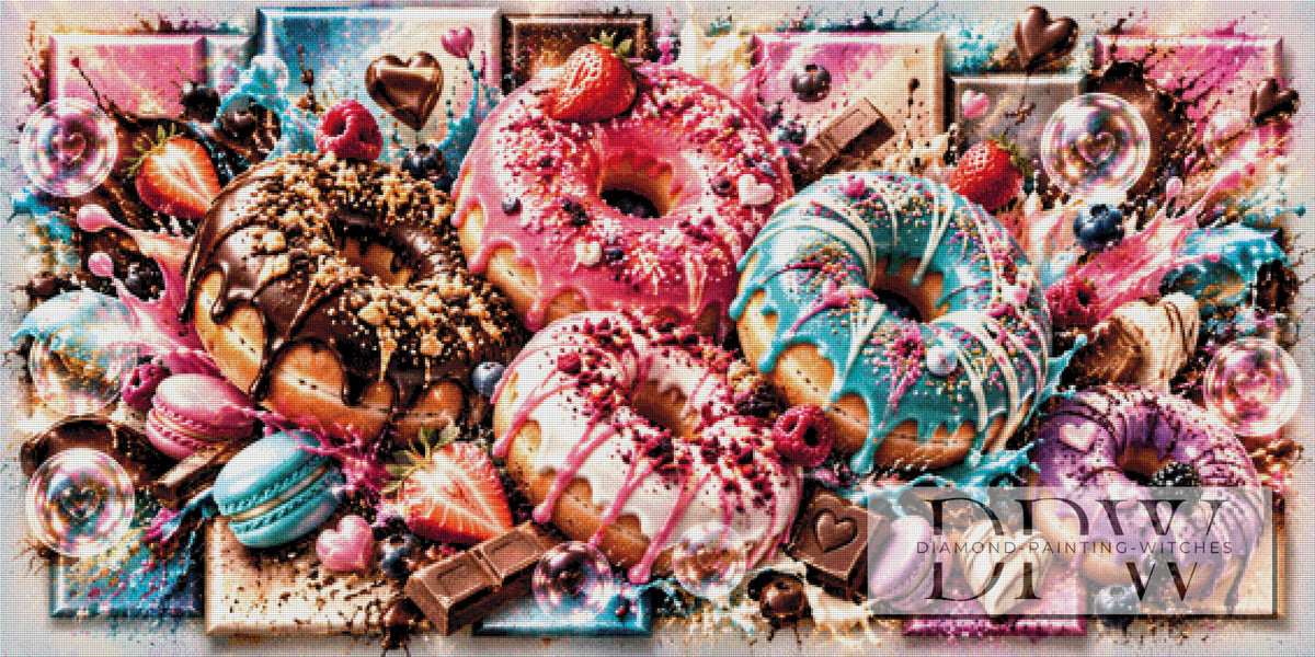 Panel Dreams - Donuts by theA.art 140x70 mit 370 Farben