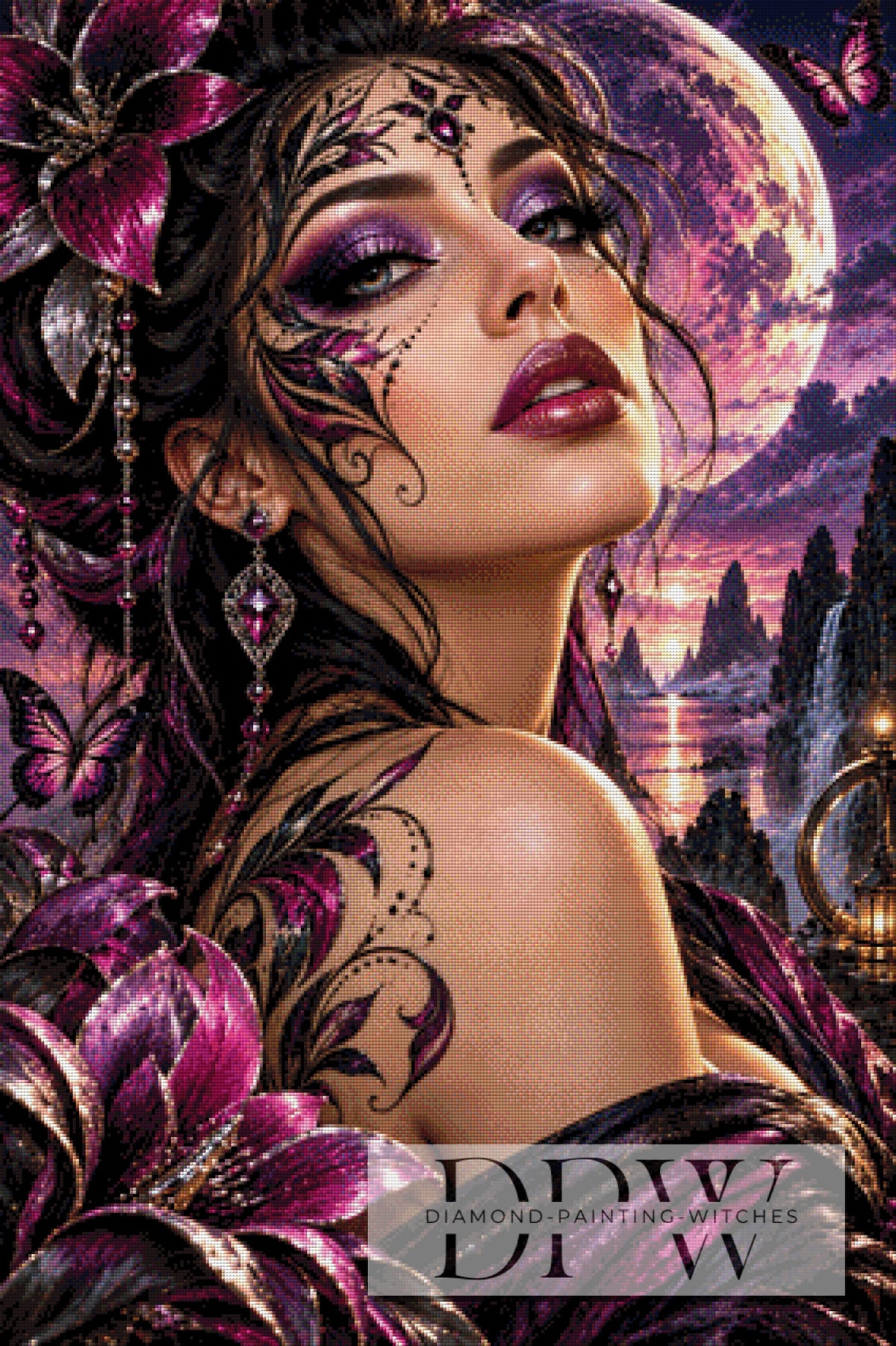 Violette Mondmagie by Biggilee Art mit 200 Farben