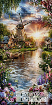Die Mühle im Abendlicht by ellufija mit 310 Farben