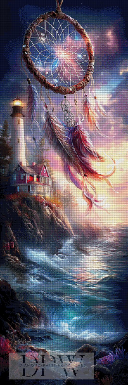 Traumfänger am Leuchtturm by ellufija 50x150cm mit 270 Farben DPW-853