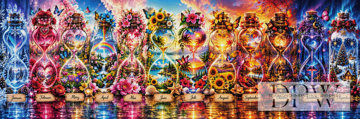 Sanduhrkalender by theA.art mit 447 Farben