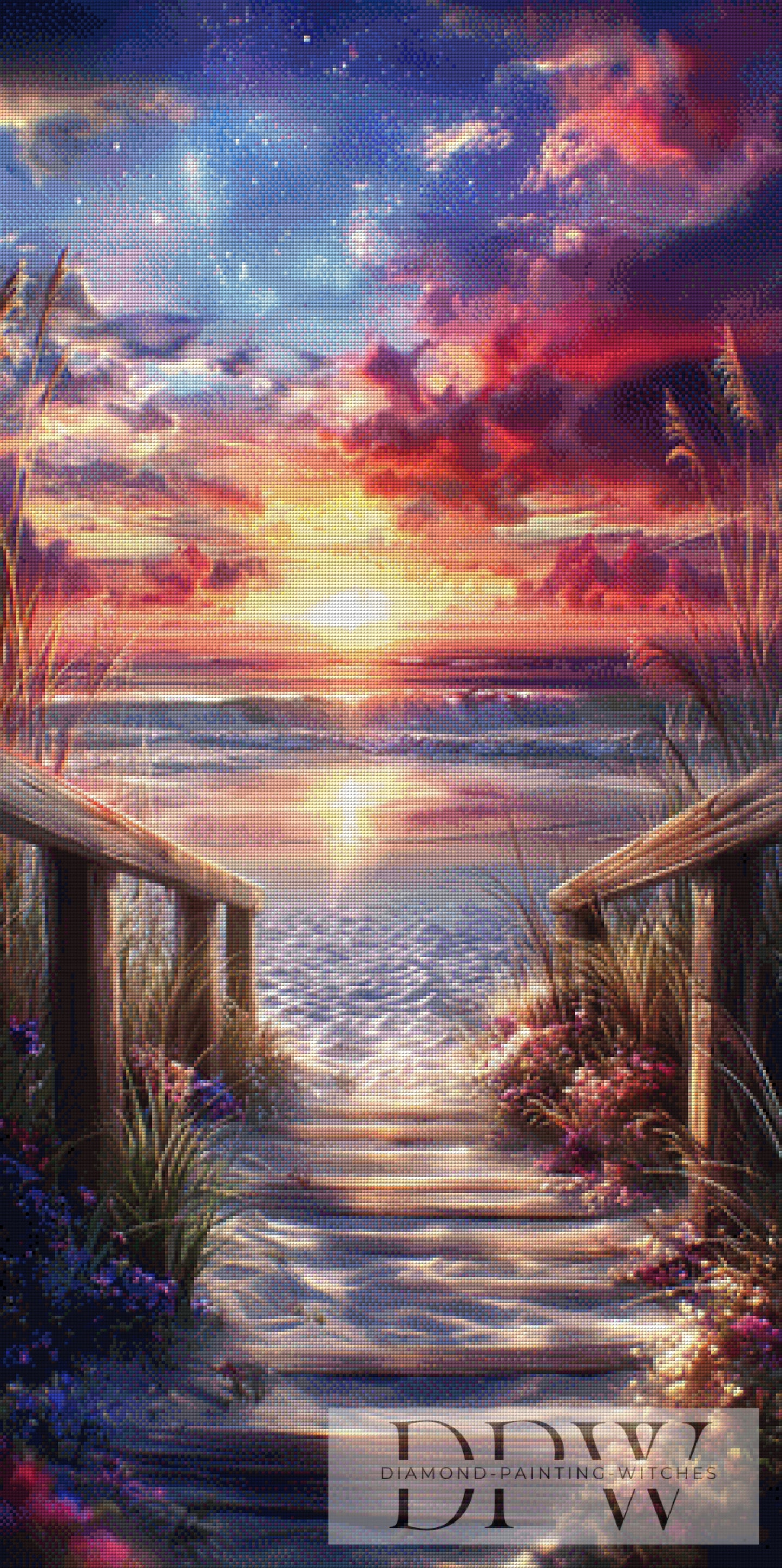 Der Weg zum Horizont by ellufija 60x120cm mit 250 Farben DPW-865