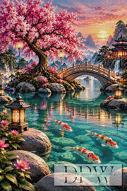 Erwachen am Koi-Teich by Biggilee Art mit 390 Farben