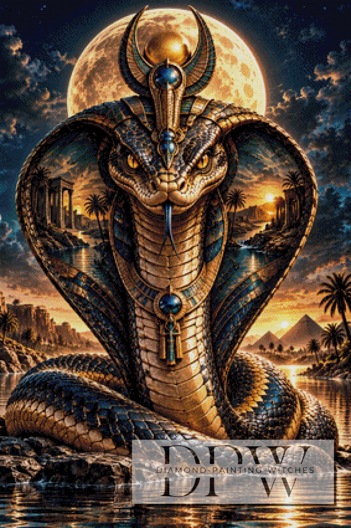 Goldene Kobra im Abendrot by Biggilee Art mit 190 Farben