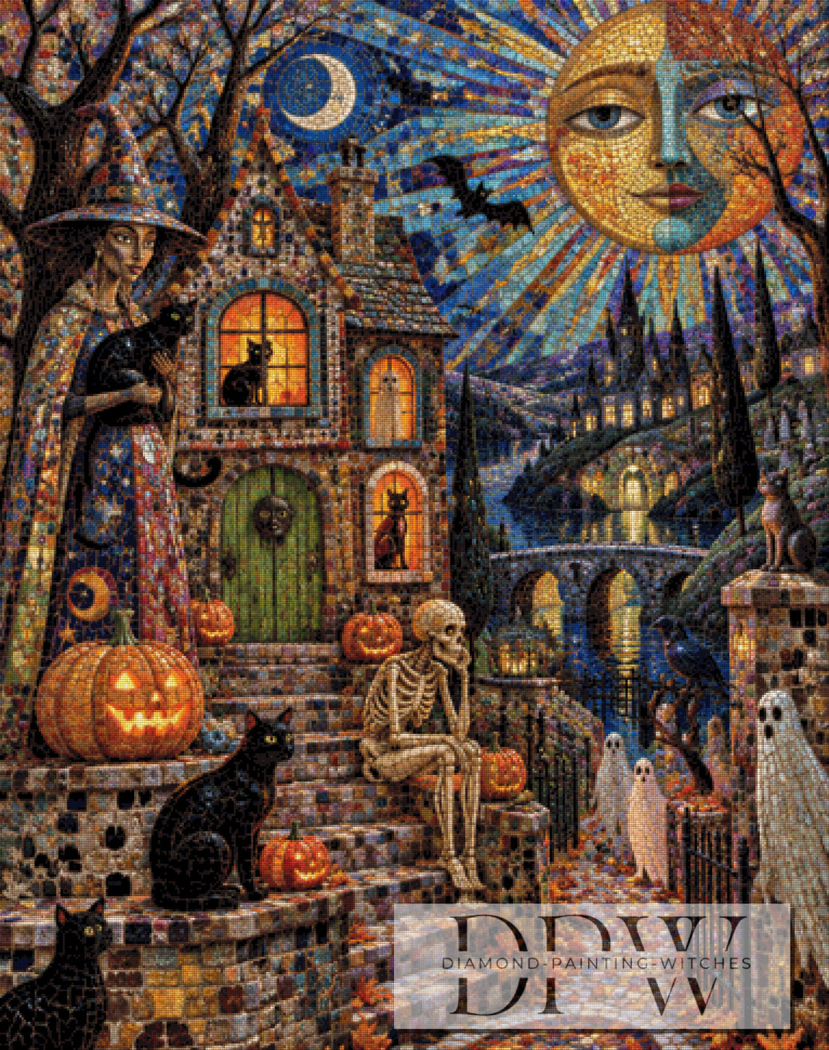 Thinking Skeleton Mosaic by Pixxel Pics mit 300 Farben