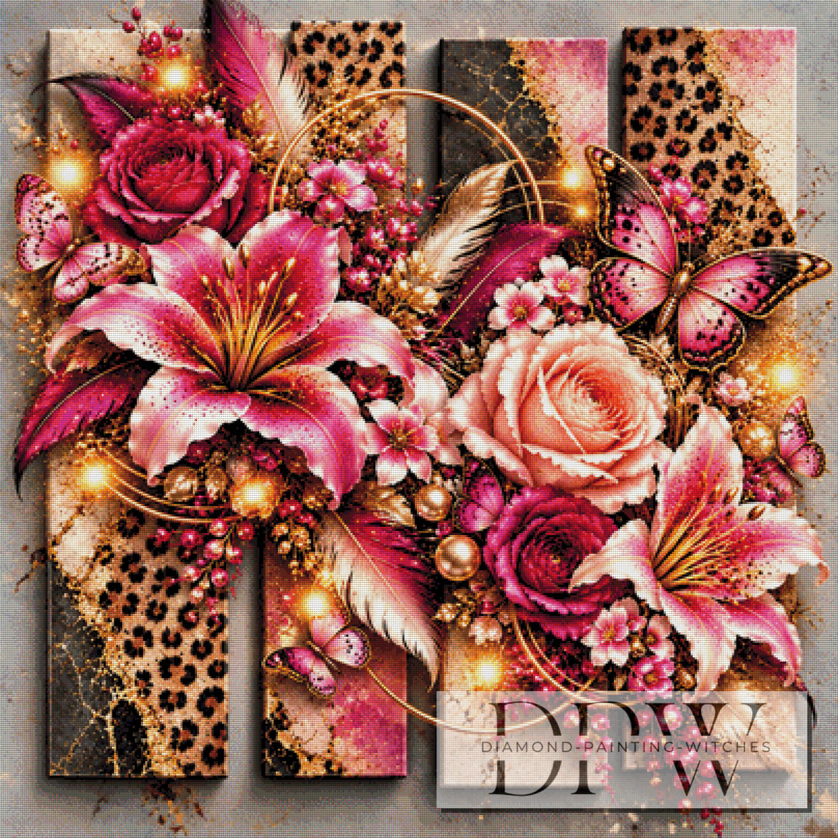 Panel Dreams - Blütenzauber in Pink by theA.art mit 250 Farben