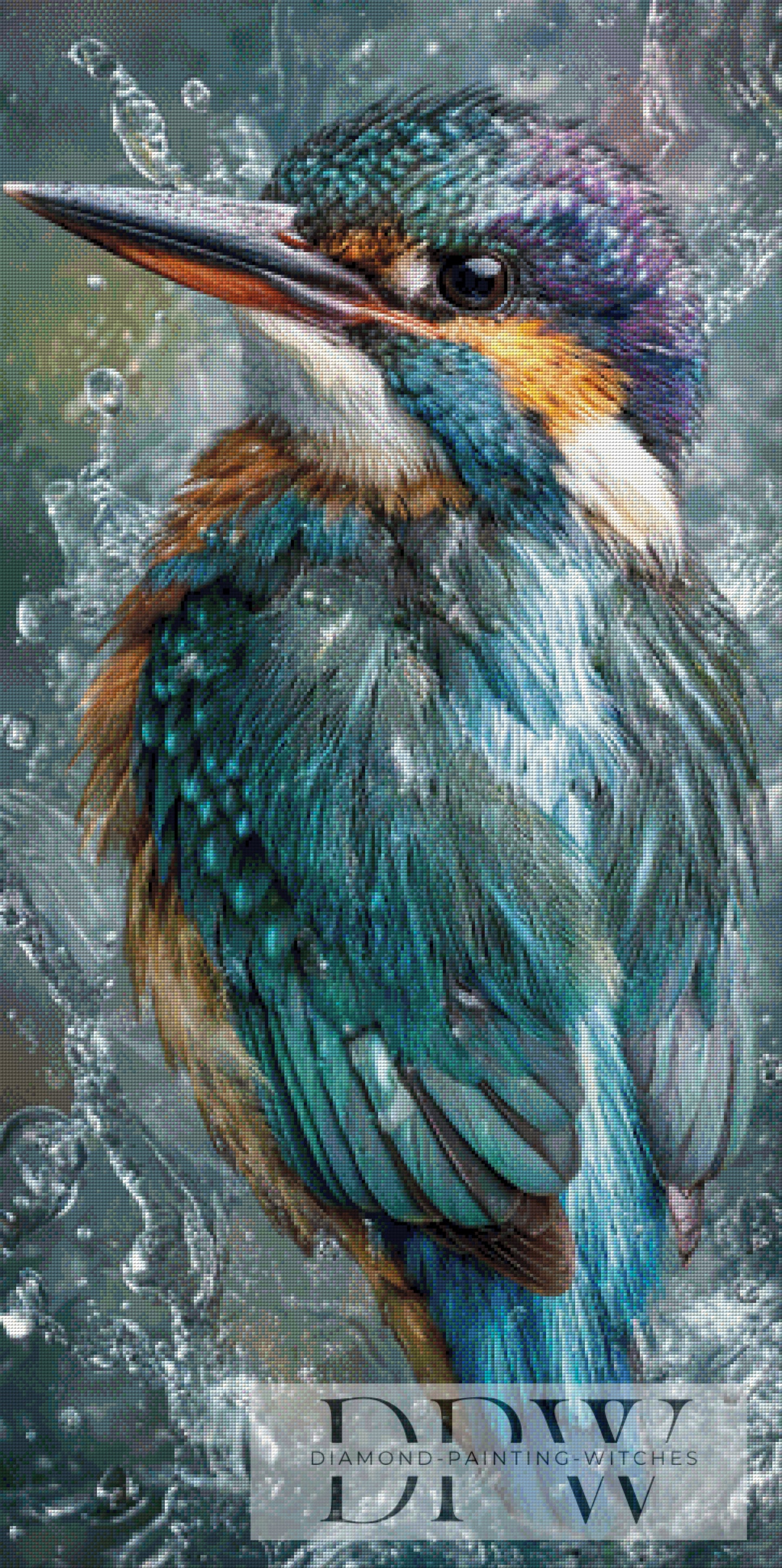 Splash Kingfisher by Pixxel Pics 60x120cm mit 230 Farben DPW-875