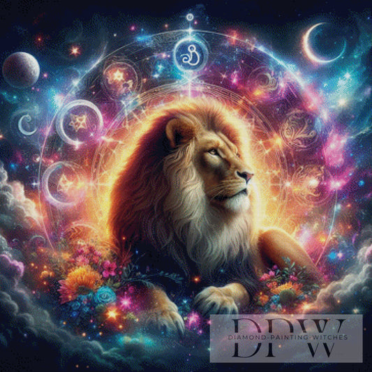 DPW-876 Löwe by Morrigan 90x90cm mit 320 Farben **SOFORTKAUF**ECKIGE Steine