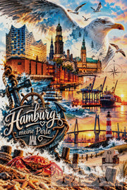 Hamburg meine Perle by theA.art mit 320 Farben