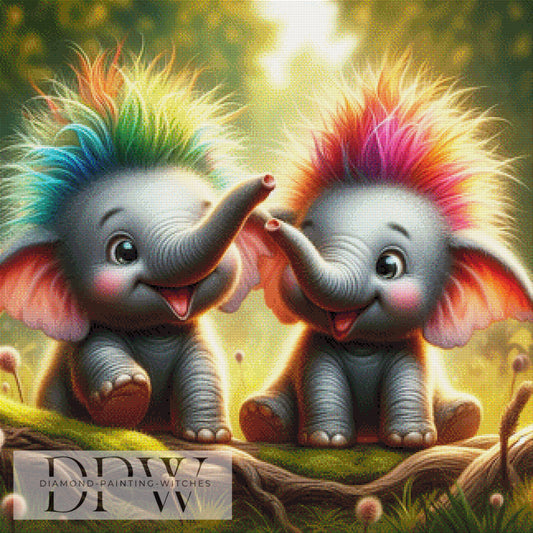 Frank & Caro by CreatiVart, 80x80cm mit 340 Farben DPW-886