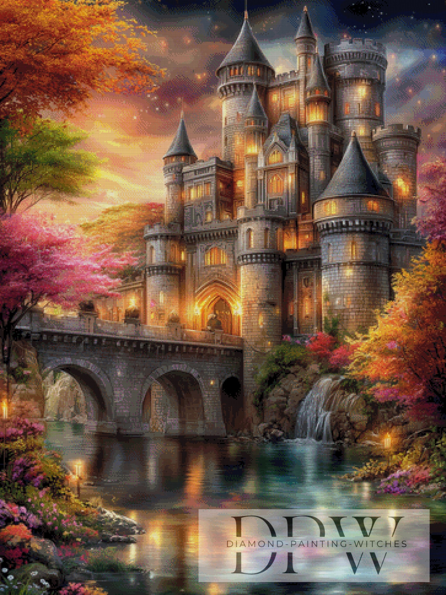 Lichtschloß by _Sweet_Loco_AI 90x120cm mit 310 Farben DPW-894