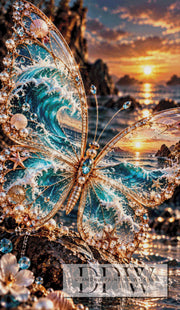 Diamond Beach Butterfly by Carolin mit 270 Farben