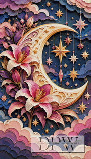 Lilien Mond und Sterne by Carolin mit 270 Farben