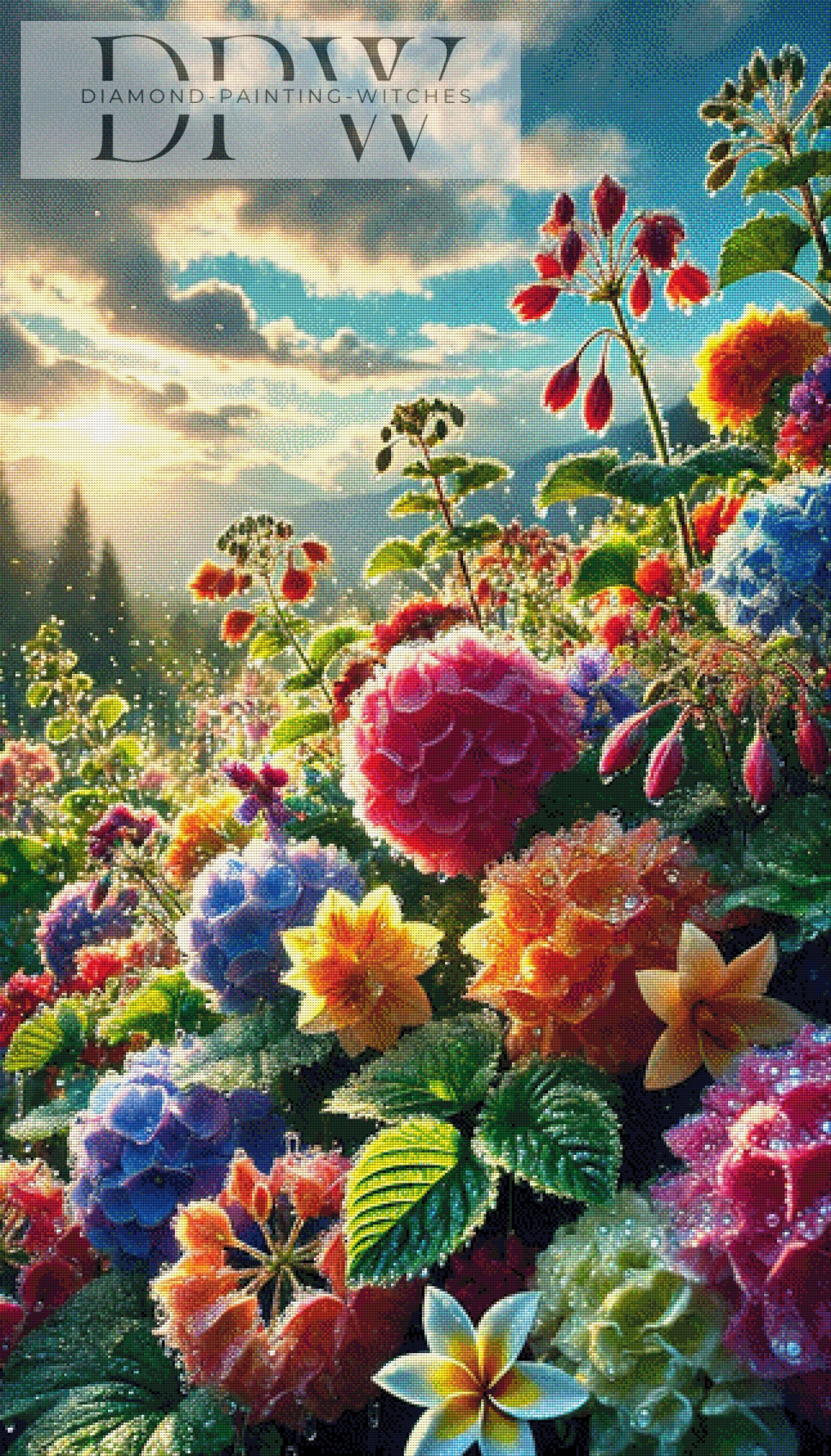 Bergblüten by DIYnamite 80x140cm mit 380 Farben DPW-914