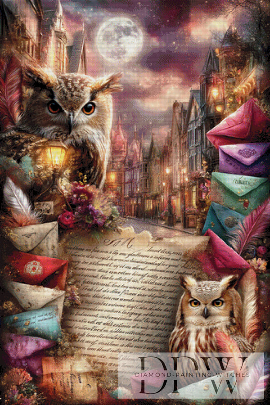 Vintage Zauberpost by ellufija 80x120cm mit 300 Farben DPW-915