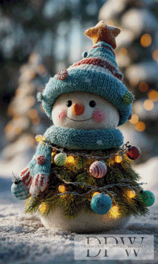 Lichterketten Schneemann by QN, 60x100cm mit 260 Farben DPW-956