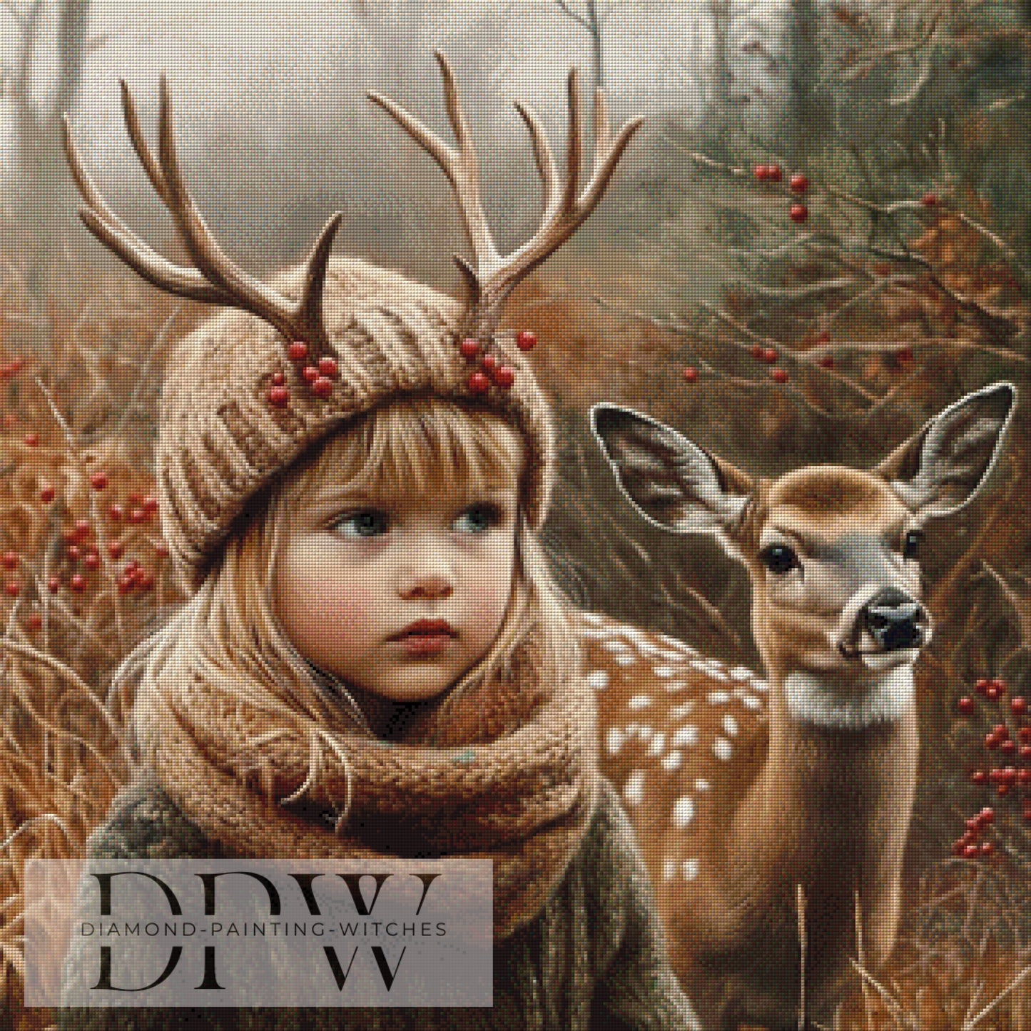 Im Wald by Luna, 80x80cm mit 130 Farben DPW-993