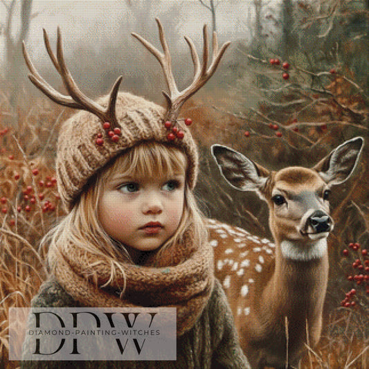 Im Wald by Luna, 80x80cm mit 130 Farben DPW-993