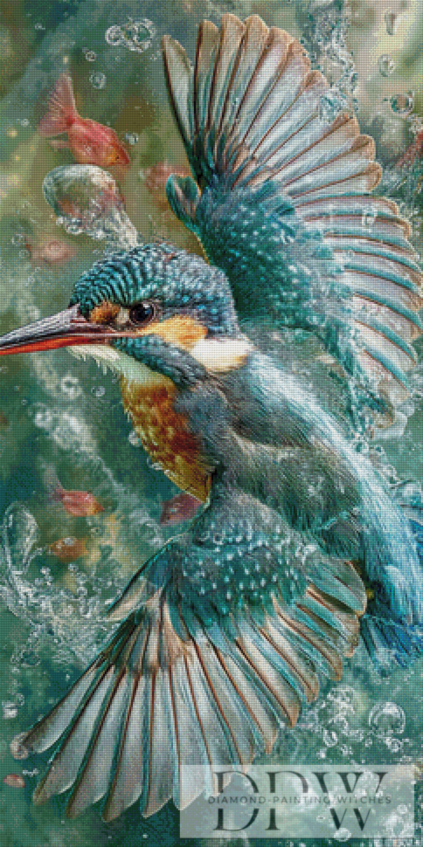 Kingfisher Fantasy by Pixxel Pics 60x120cm mit 240 Farben DPW-375