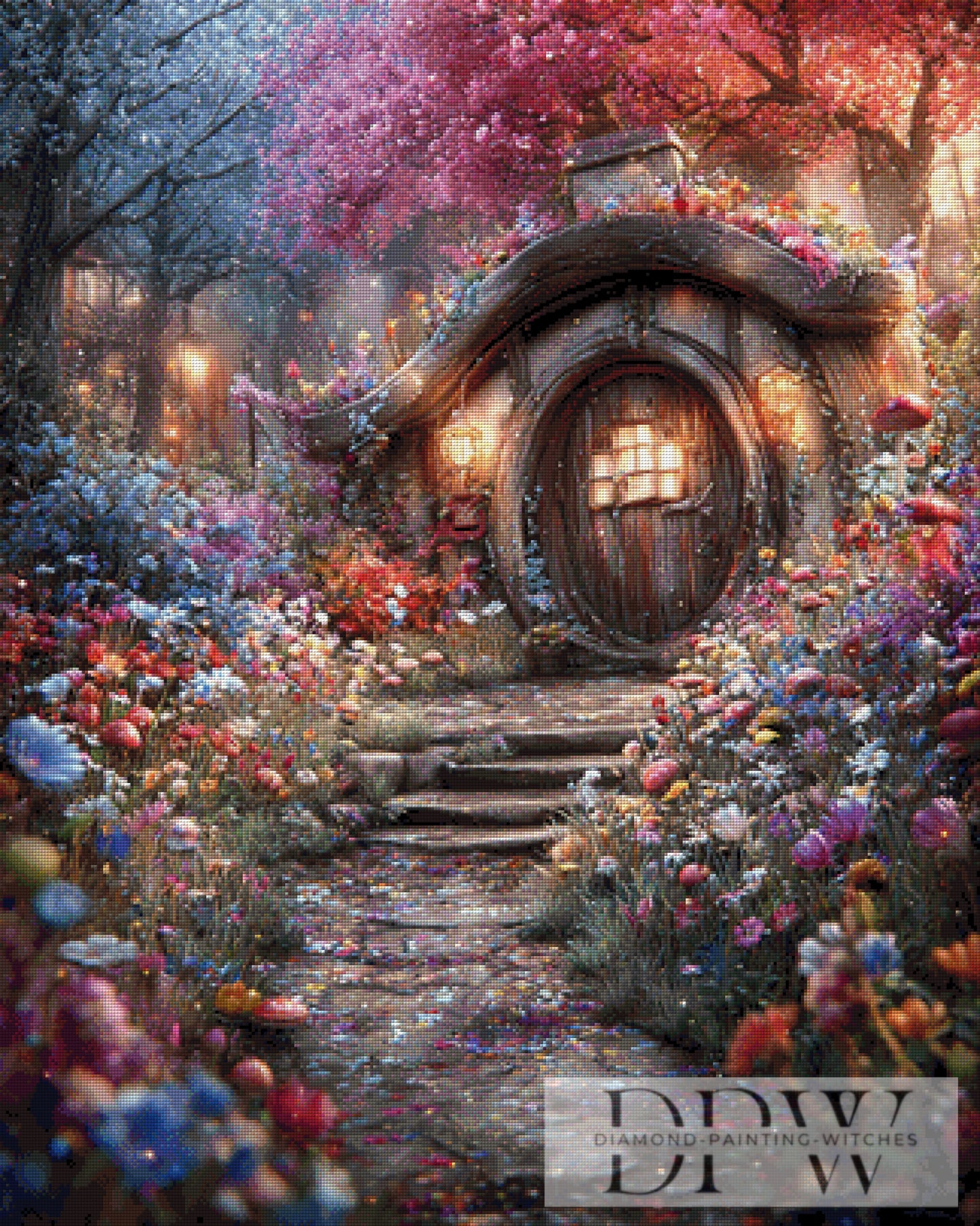 Wildblumenweg by ellufija 80x100cm mit 300 Farben DPW-377