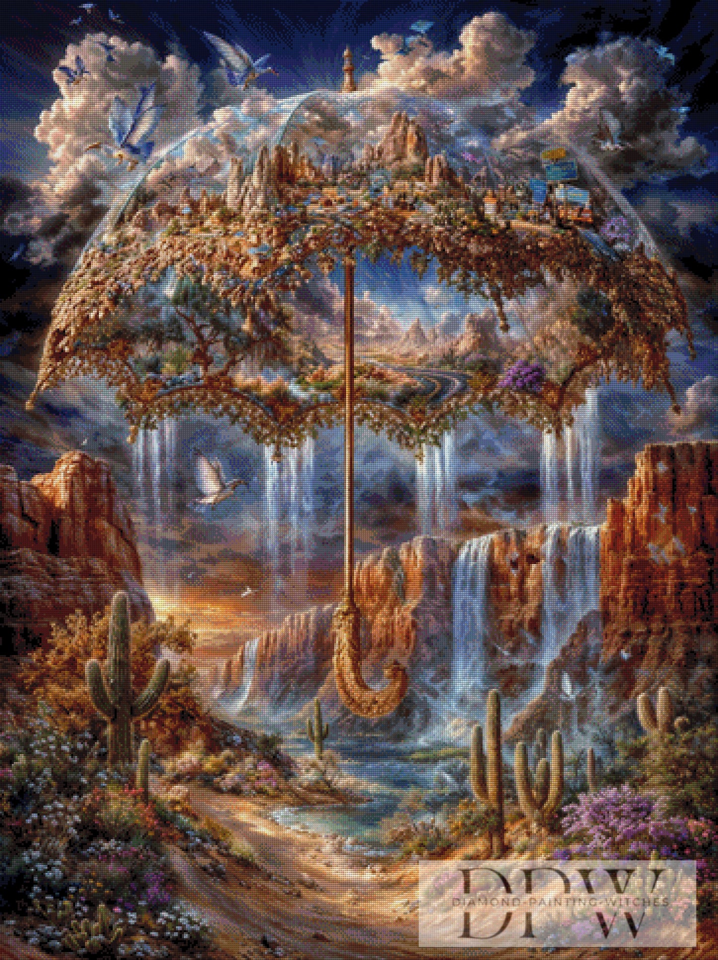 Umbrella Fantasy by Pixxel Pics 90x120cm mit 240 Farben DPW-376