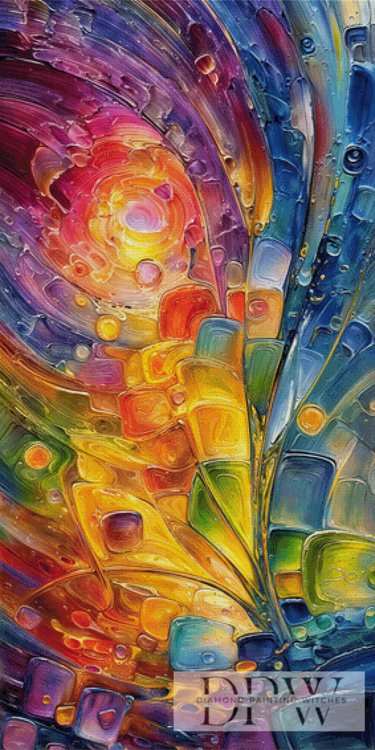 Abstract Flower under the Sun by Pixxel Pics 70x140cm mit 420 Farben DPW-437