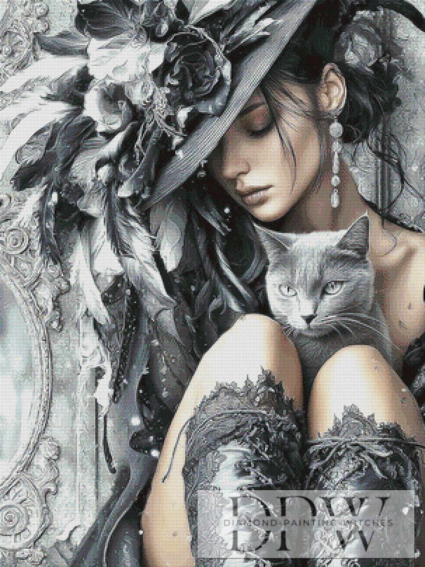 Katzenglück by Elly_A.I. 75x100cm mit 75 Farben DPW-410