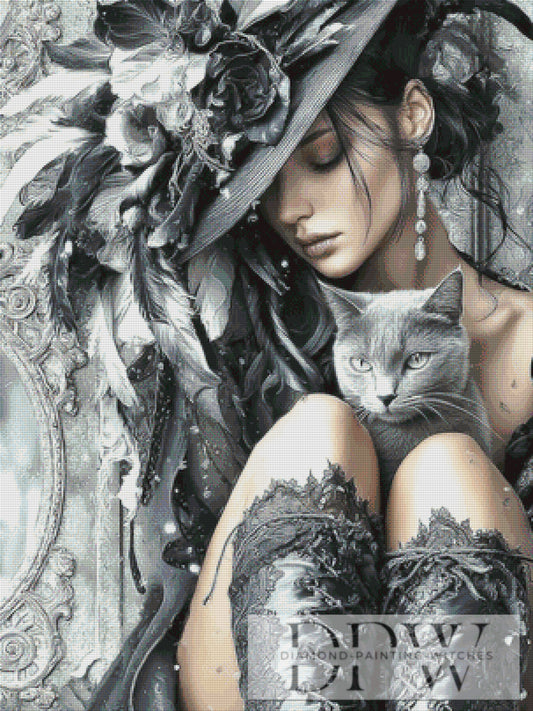 Katzenglück by Elly_A.I. 75x100cm mit 75 Farben DPW-410
