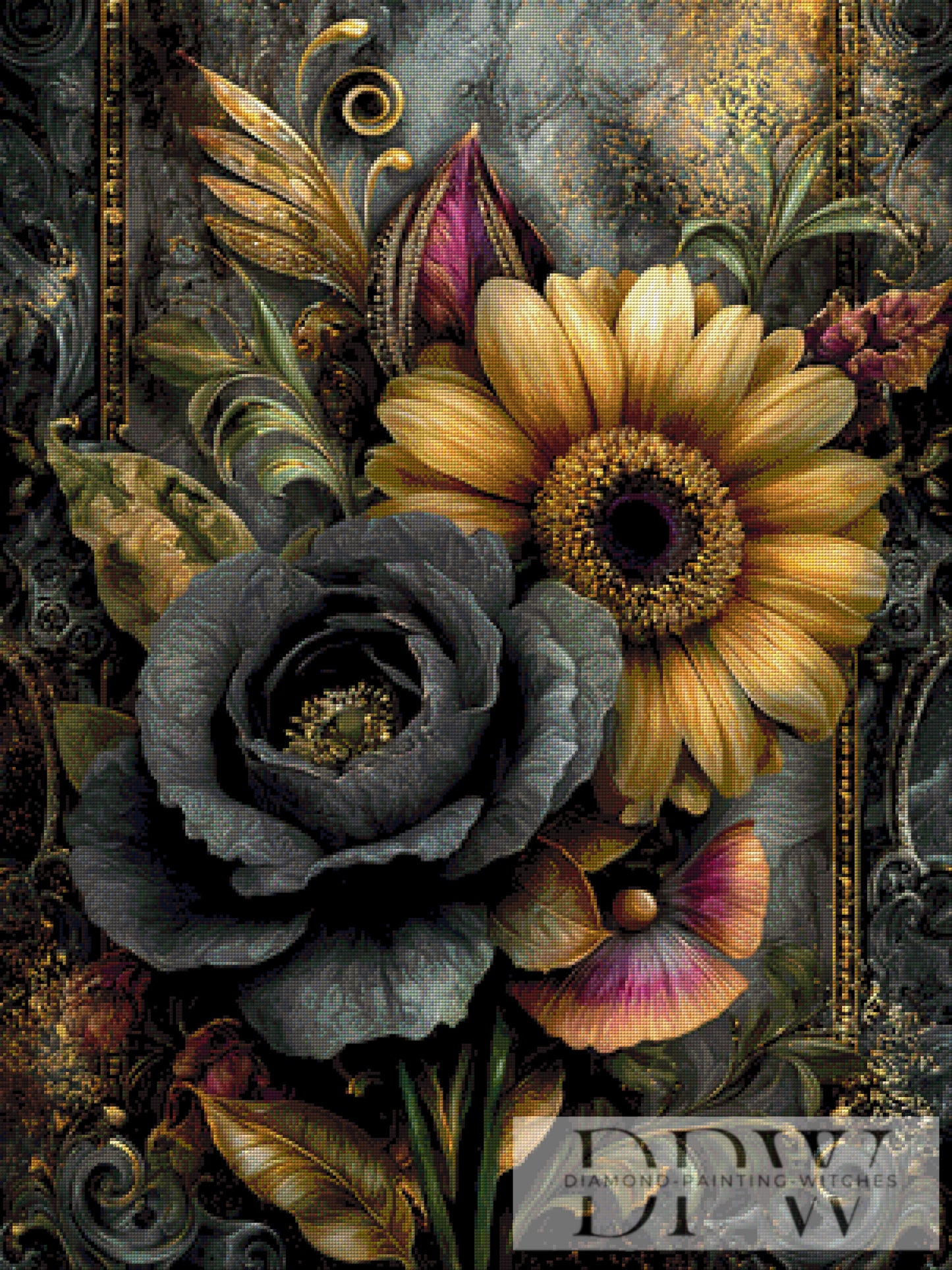 Black & Gold Bloom by Casalla Vendetta mit 190 Farben