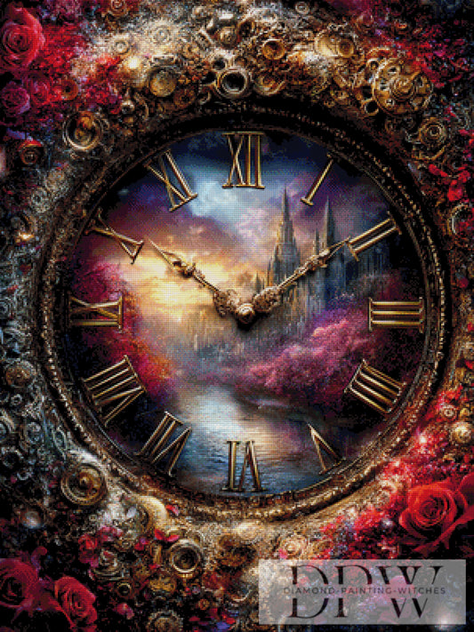 Die magische Uhr by Elly_A.I. 75x100cm mit 300 Farben DPW-511