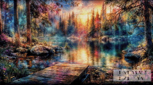 Zauberhafter Waldsee by ellufija 135x75cm mit 300 Farben DPW-064