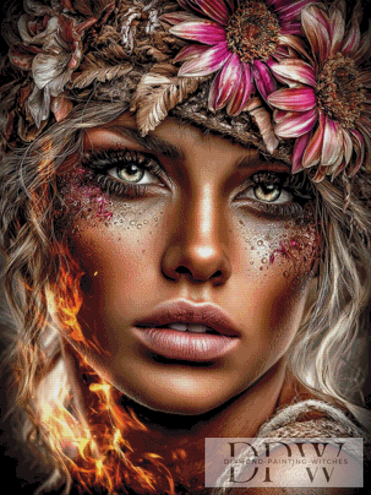 Wildflare by CleoDora 75x100cm mit 220 Farben DPW-063