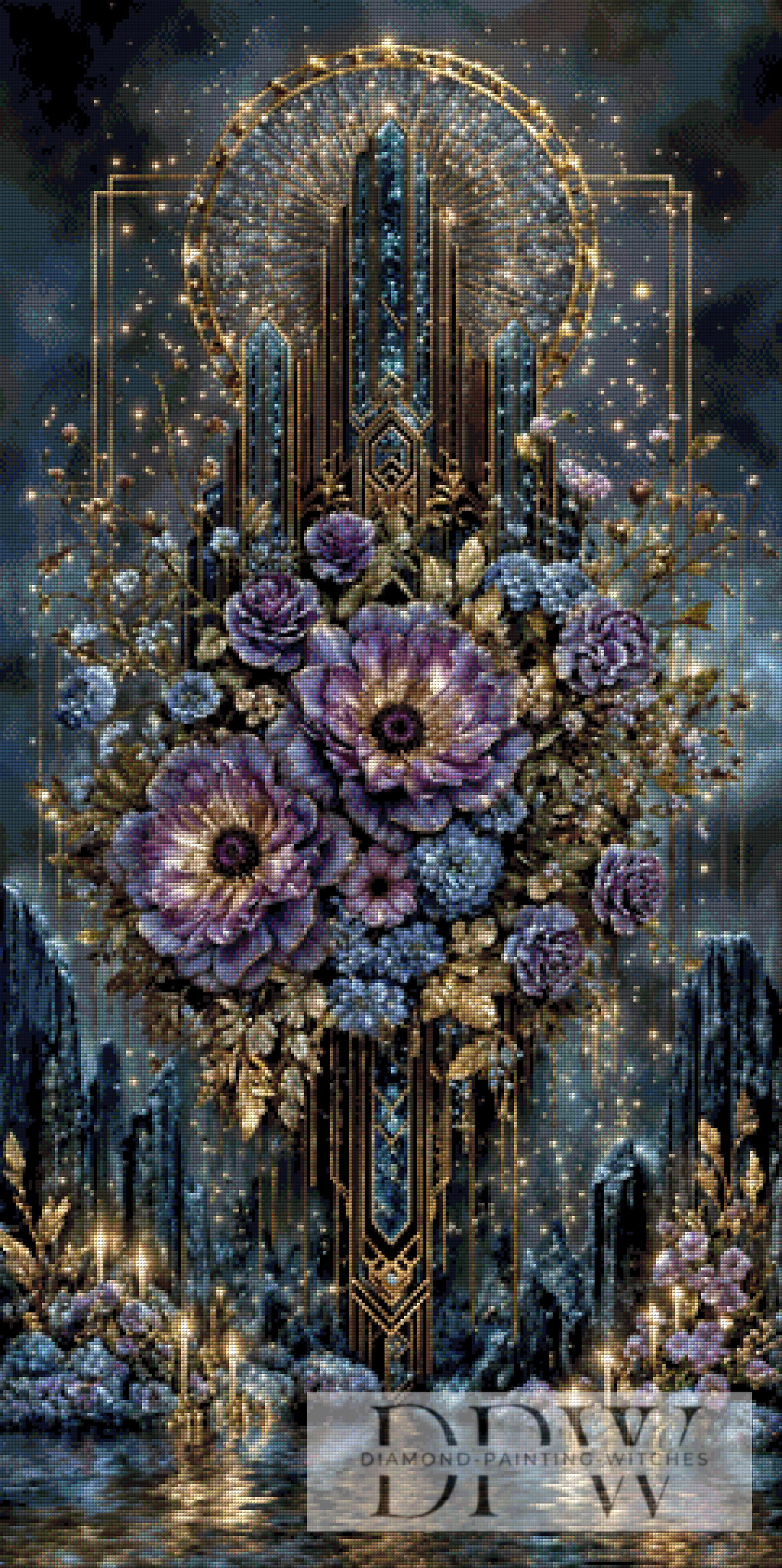 Abstract Flower Portal by Pixxel Pics 60x120cm mit 180 Farben DPW-131