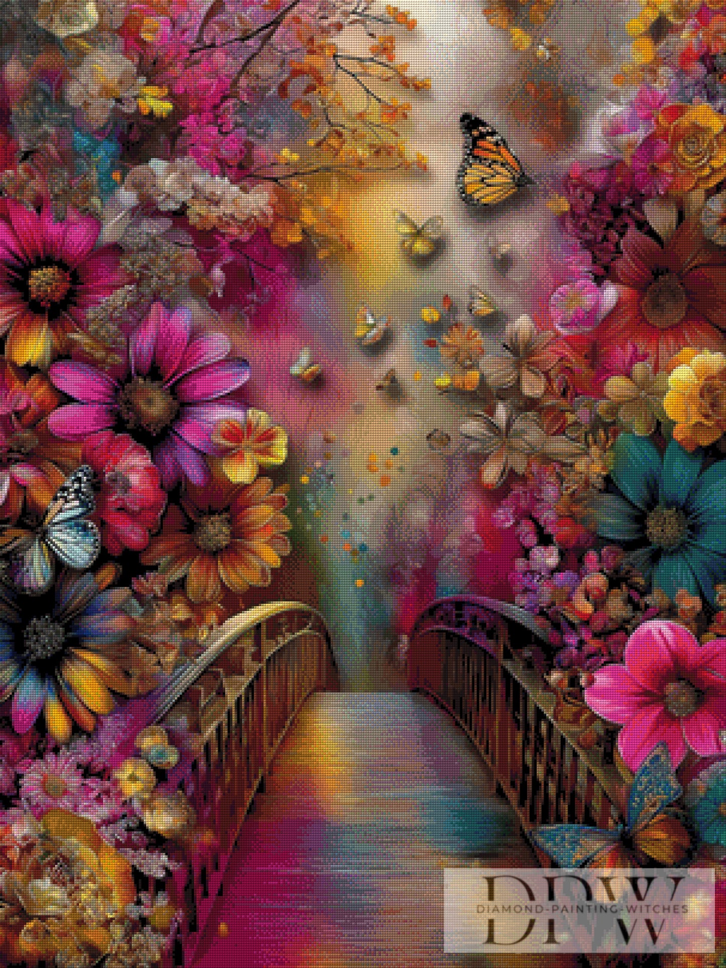 Schmetterlingsbrücke by CleoDora 75x100cm mit 270 Farben DPW-657