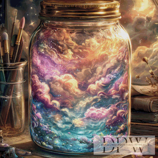 Gefangene Galaxie im Glas by Lisa Morgan mit 270 Farben