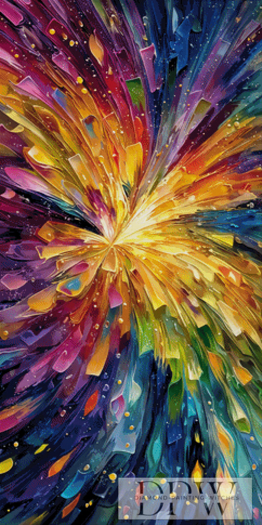 Abstract Firework by Pixxel Pics 60x120cm mit 350 Farben DPW-751